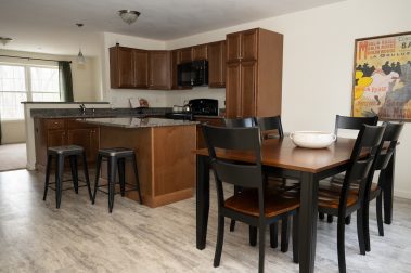 Dine-In Kitchen of a 3 Bedroom Unit in the Evergreen Way Community, a high-end townhouse community by Socha Companies in Manchester NH