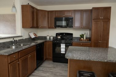 Kitchen of a 3 Bedroom Unit in the Evergreen Way Community, a high-end townhouse community by Socha Companies in Manchester NH